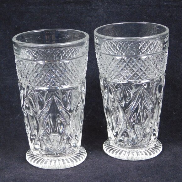 Imperial Glass Other - Set Of 2 Imperial Glass Cape Cod Breakfast Juice Glasses Round Flat Bottom 4.25"
